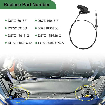 Hood Release Cable Pull Handle Assembly DS7Z-16916-F for Ford Fusion (2013–2018)