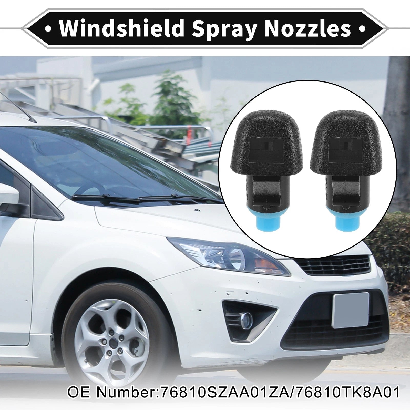 2 Pcs Front Windshield Washer Nozzle Replacement for Honda Odyssey (2011–2017)