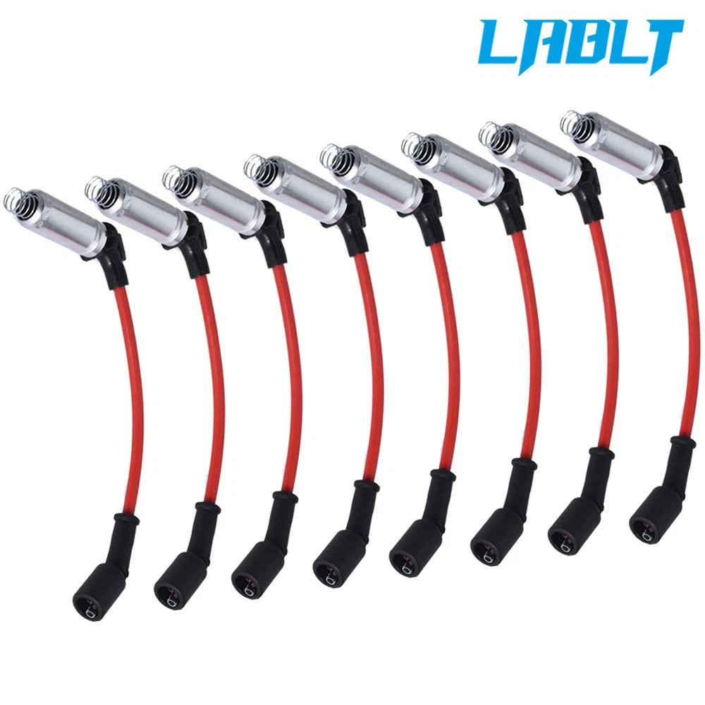 8Pcs Ignition Coil & Spark Plug Wire for Chevy GMC Buick 4.8L 5.3L 6.0L