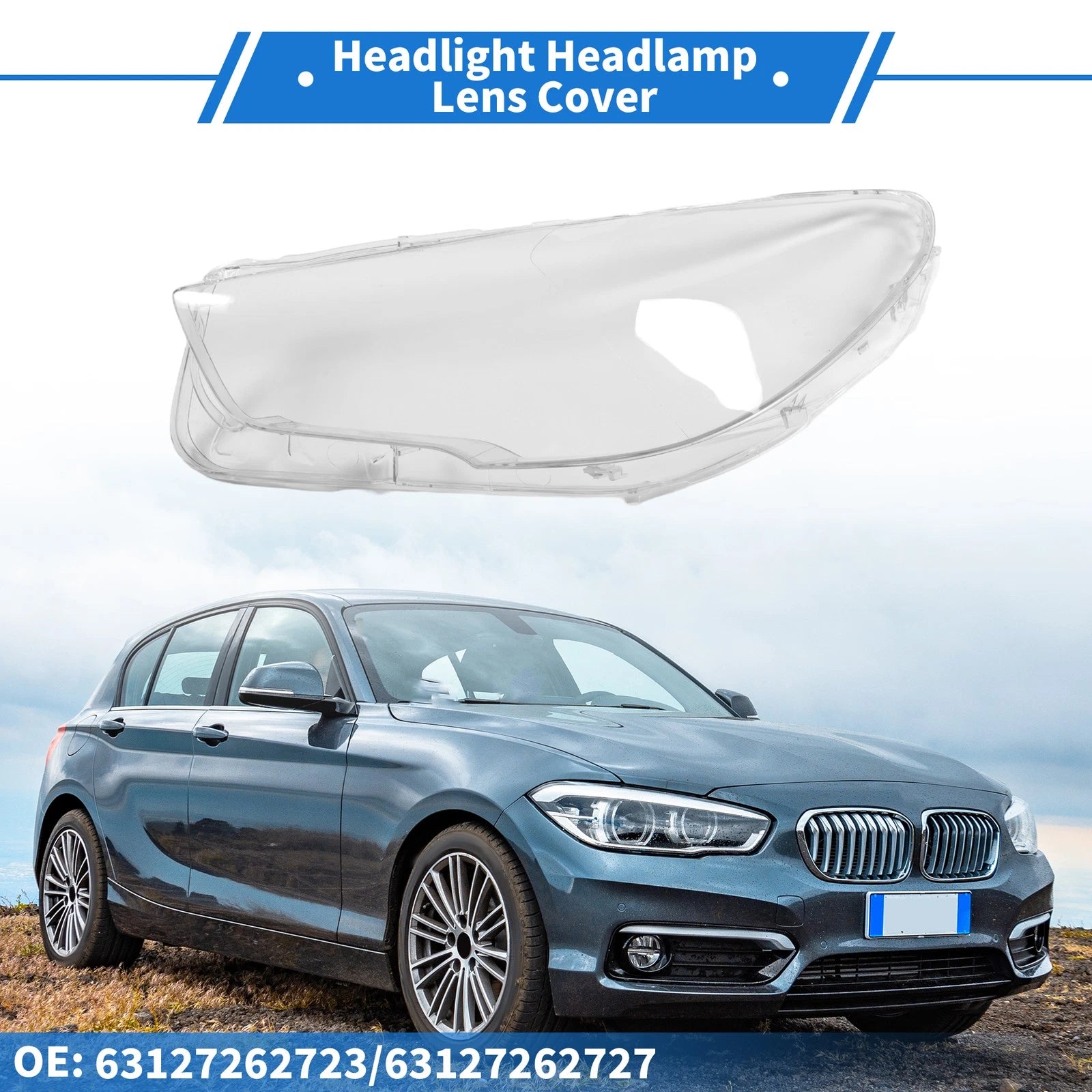 Headlight Lens Cover Front Left for BMW 5 Series GT F07 (2010–2016)