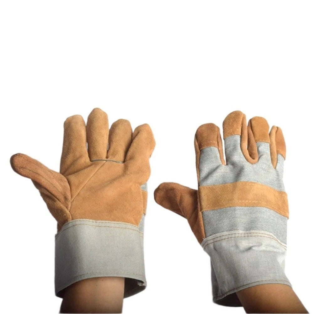 Welding Gloves Cowhide Brown 27cm for MIG TIG Welding and Grinding