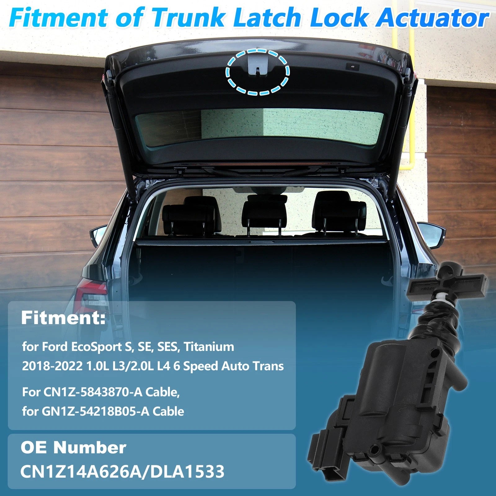 Trunk Latch Lock Actuator Replacement for Ford EcoSport (2018–2022)