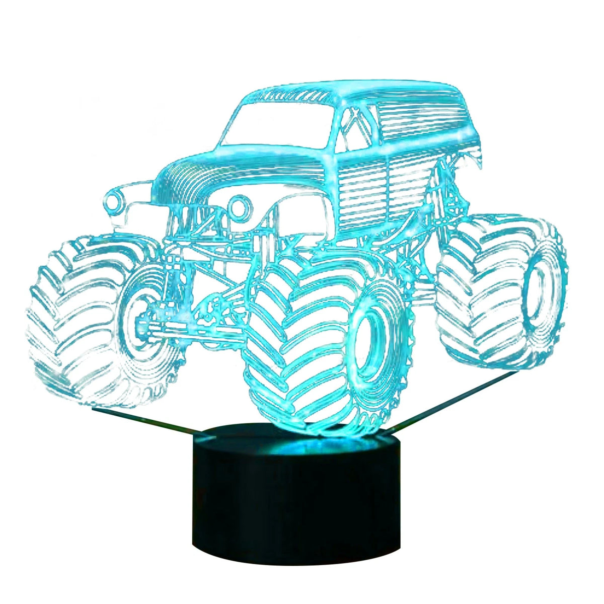 7-Color Change 3D Desk Lamp for Grave Digger Monster Tractor