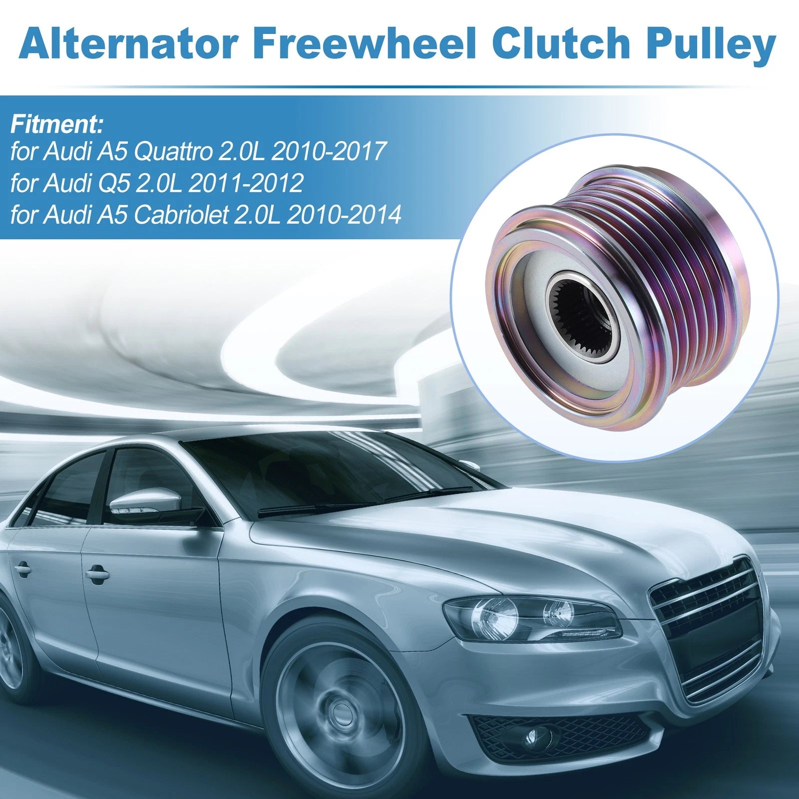 Alternator Freewheel Clutch Pulley Replacement for Audi A5 Quattro (2010–2017)