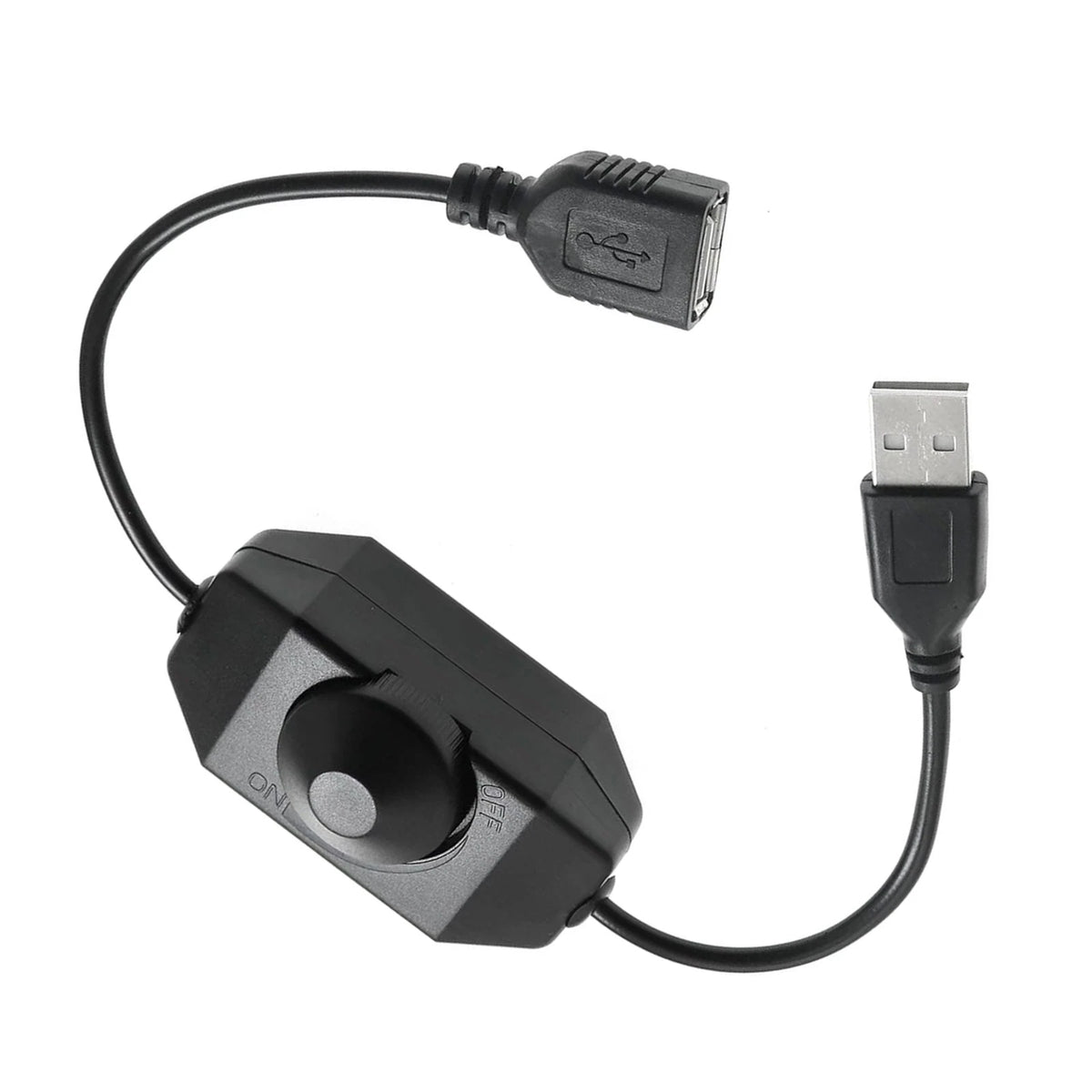 LED Strip Lights Knob Dimmer with USB Extension Cord (Black/White)