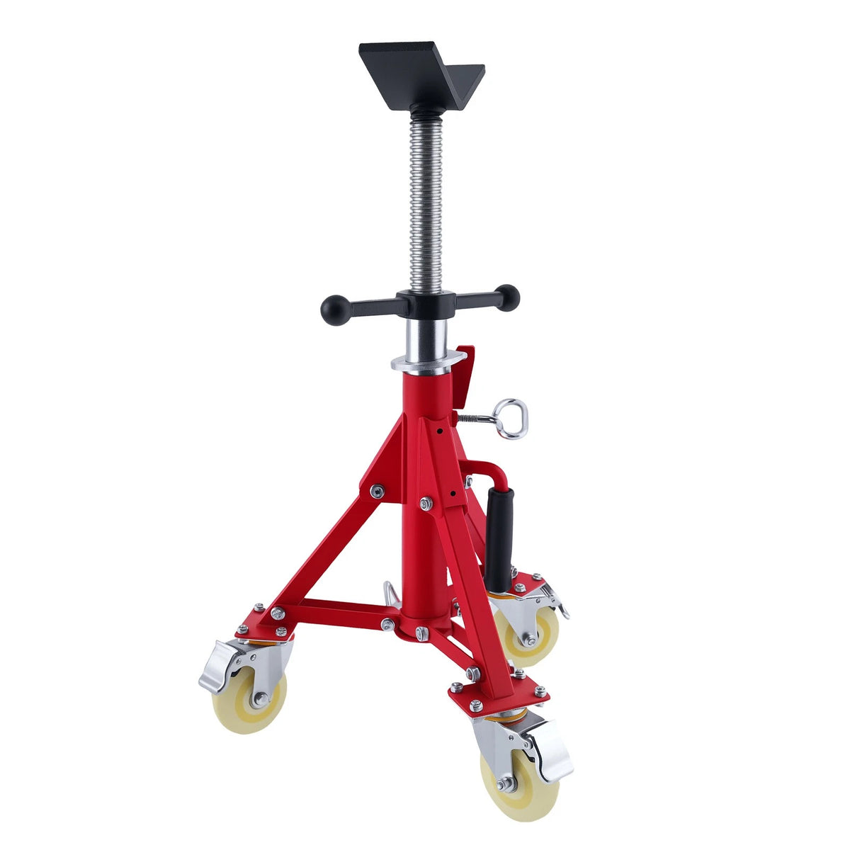 Adjustable V-Head Pipe Jack Stand for Universal (20-37 inch, 882 lbs Capacity)