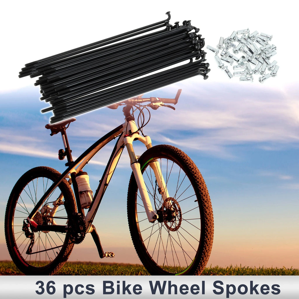 Bicycle Spokes Nipple Set 143mm Carbon Steel Black Universal (2000–2000)