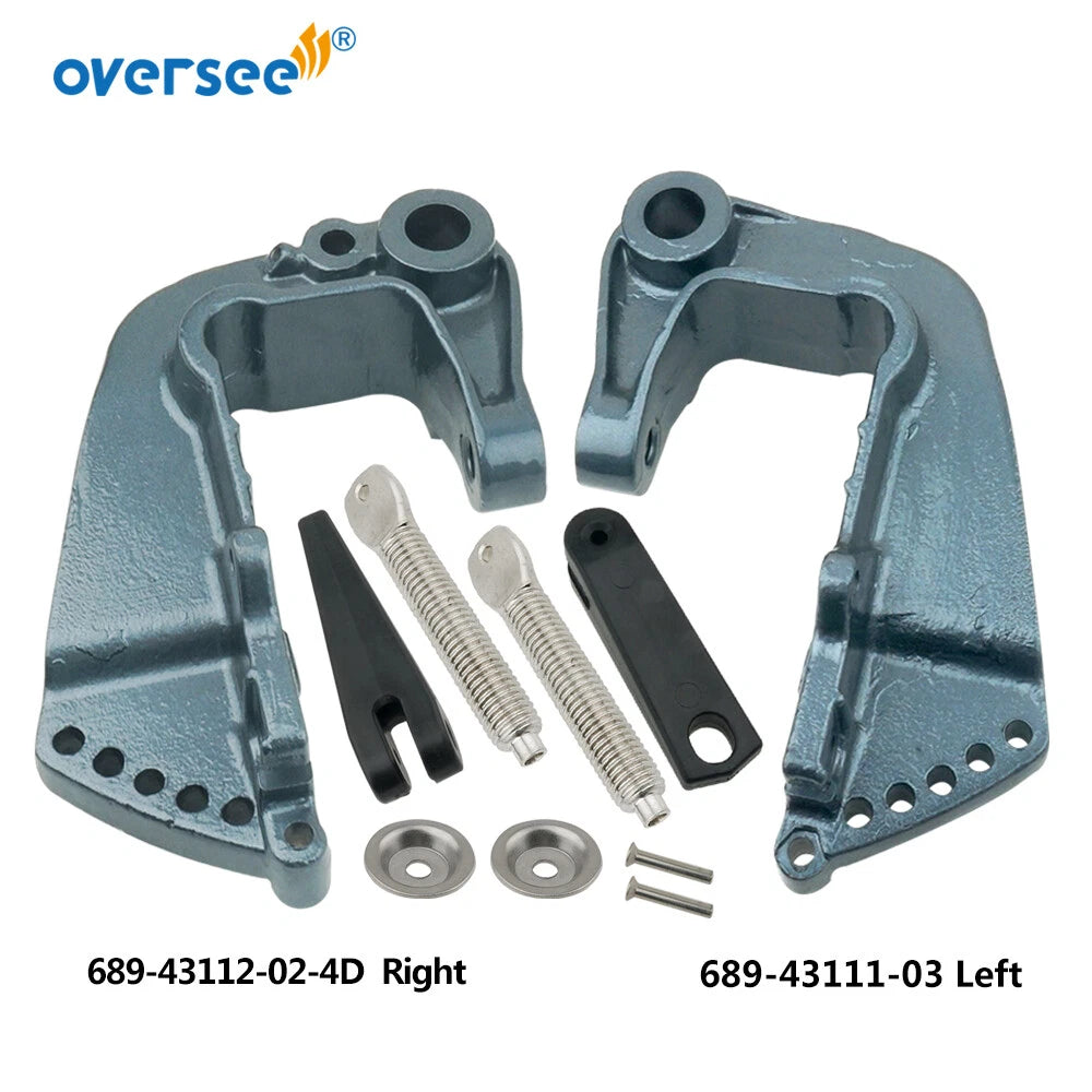 Set of 2 Brackets for Yamaha Outboard 2T 25 30HP (689-43111, 689-43112)