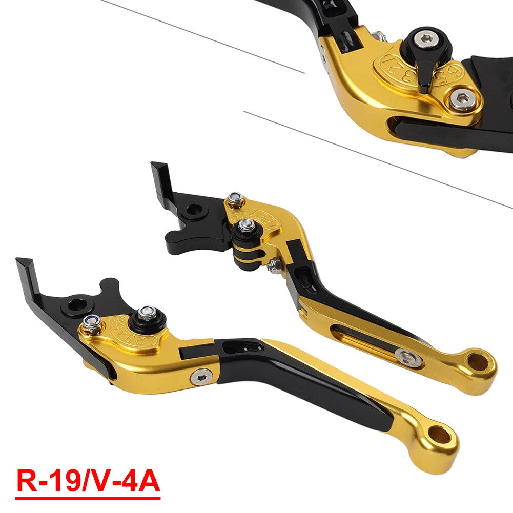 CNC Extendable Brake Clutch Levers for Yamaha YZF R1 (2009–2014) Gold