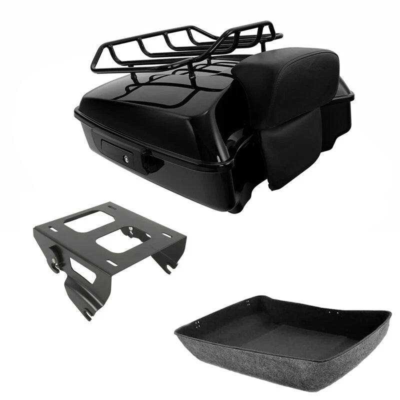 Chopped Trunk Backrest Rack for Harley Touring Road Glide (2014–2026)