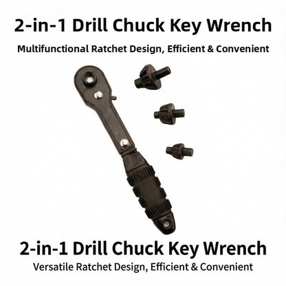 2 in 1 Drill Chuck Key and Ratchet Wrench Set for Power Tools