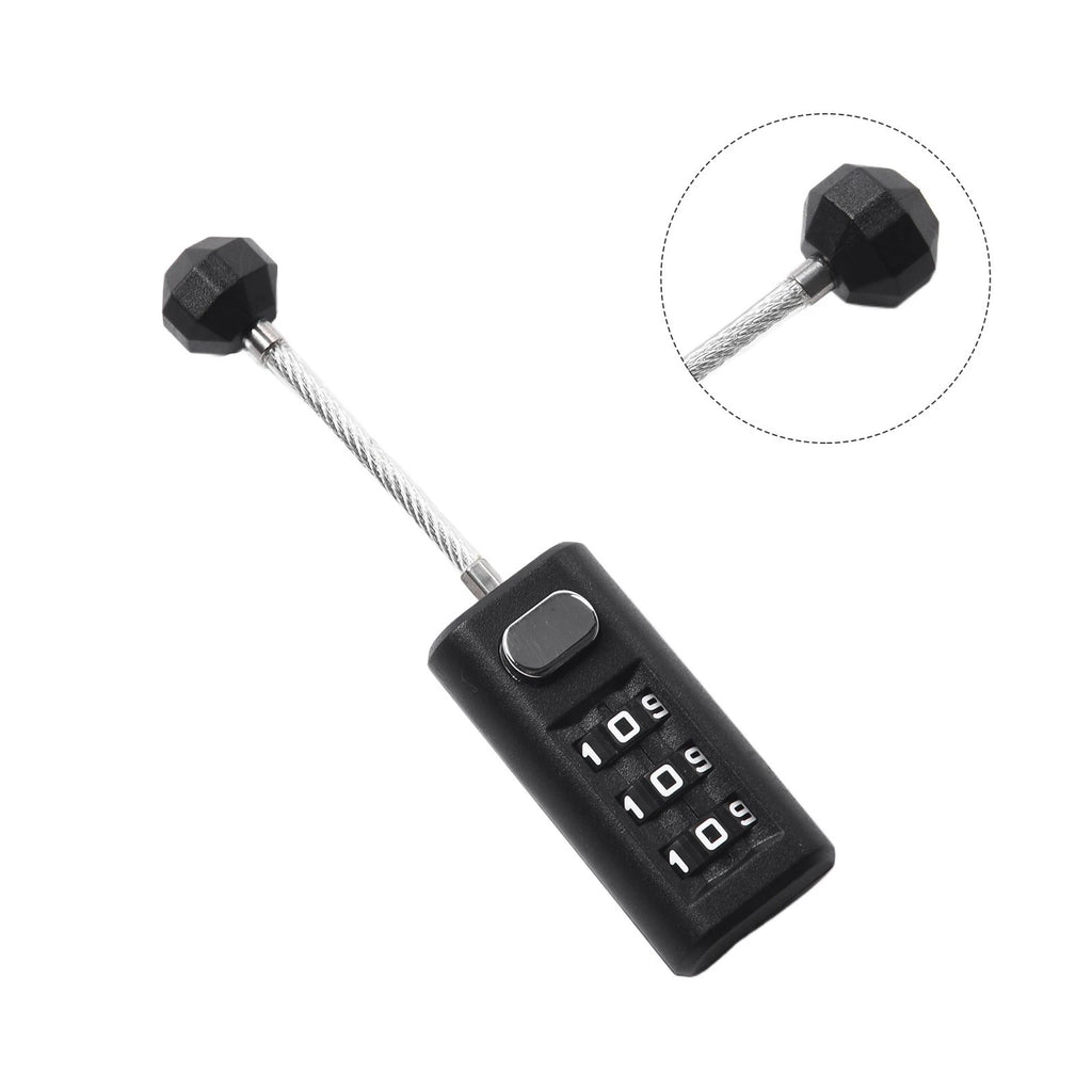 3-Digit Resettable ABS Padlock for Backpack Zippers