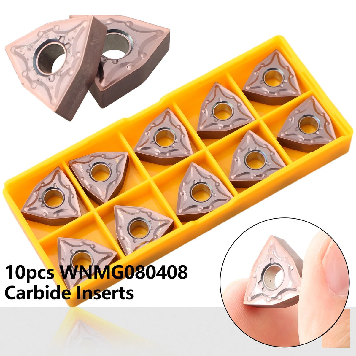 10pcs WNMG0804 WNMG080408 Carbide Inserts for Lathe Tool Holder