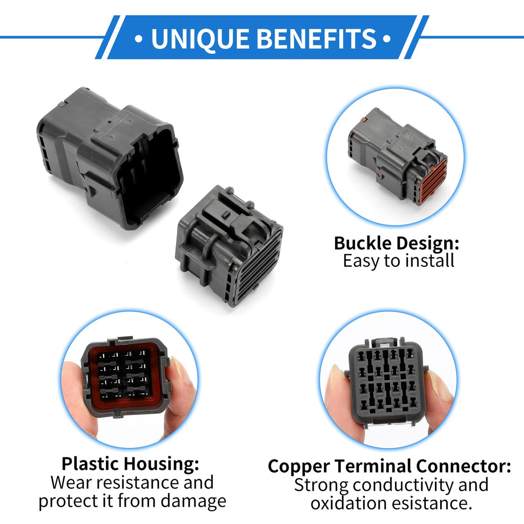 16 Pin Wiring Harness Connector Plug for Hyundai (1 Set) (1990–2016)