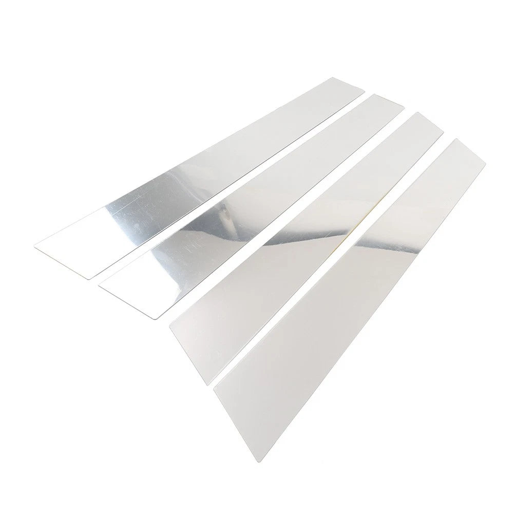 Set of 4 Pillar Post Door Window Covers for Porsche Panamera (2009–2016) Silver