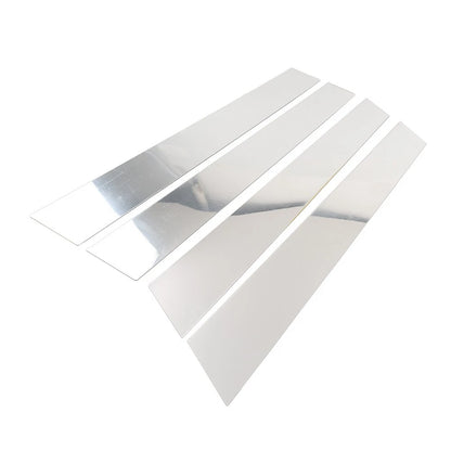 Set of 4 Pillar Post Door Window Covers for Porsche Panamera (2009–2016) Silver