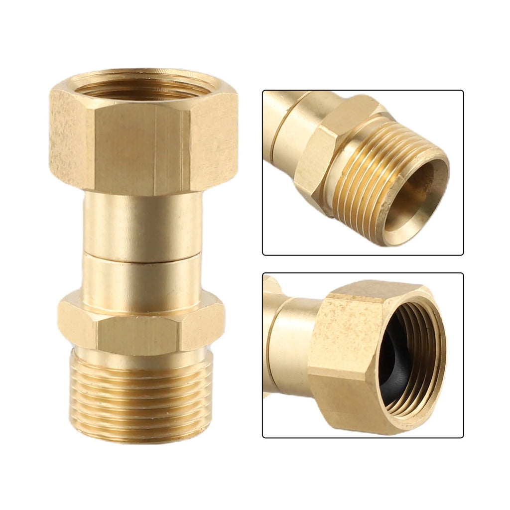 M22 Thread High Pressure Washer Swivel Joint Connector Adapter