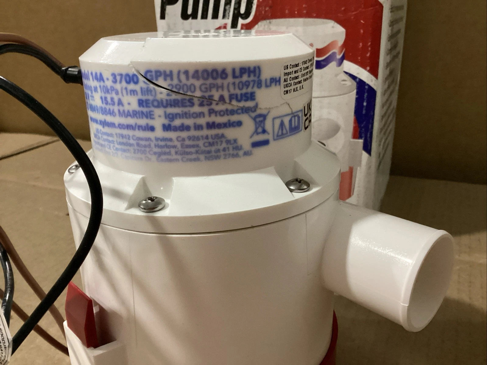 Rule Non-Automatic Heavy Duty Bilge Pump RUL-14A (3700 GPH)