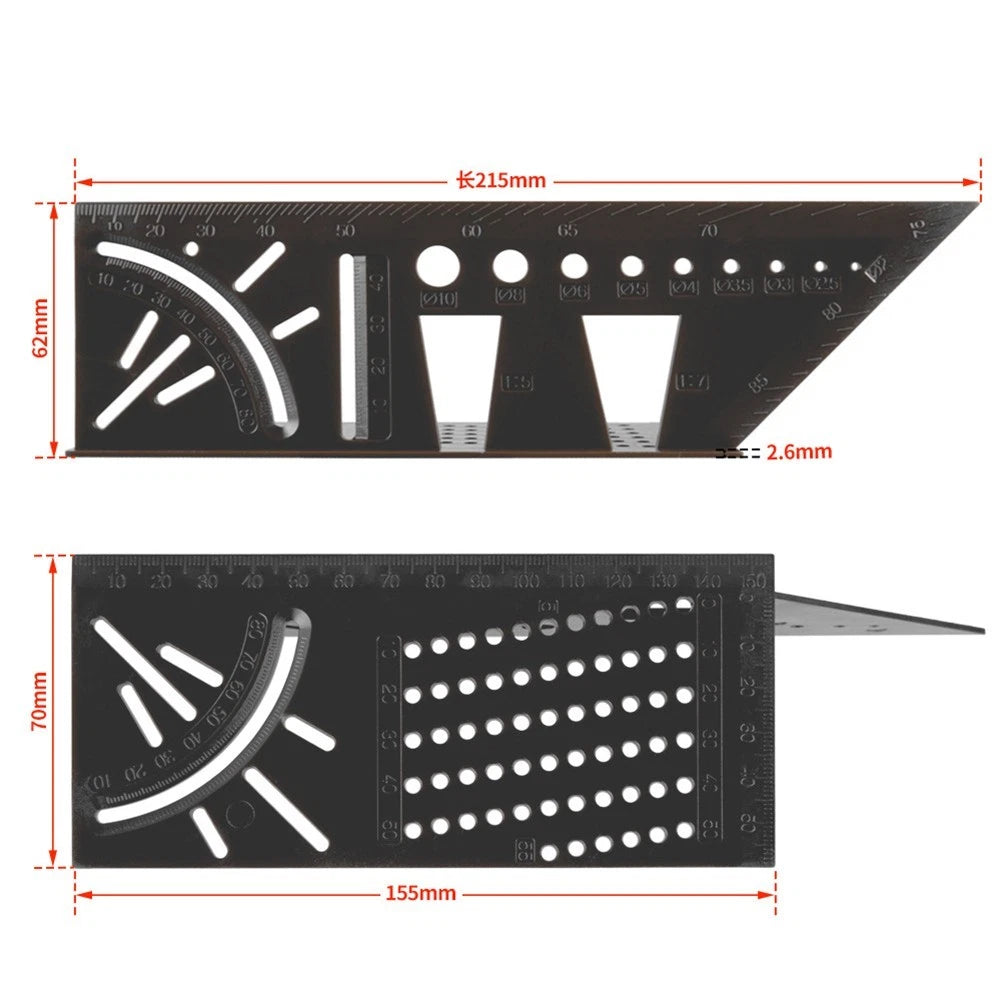 Multi Functional Angle Ruler for Precision Work