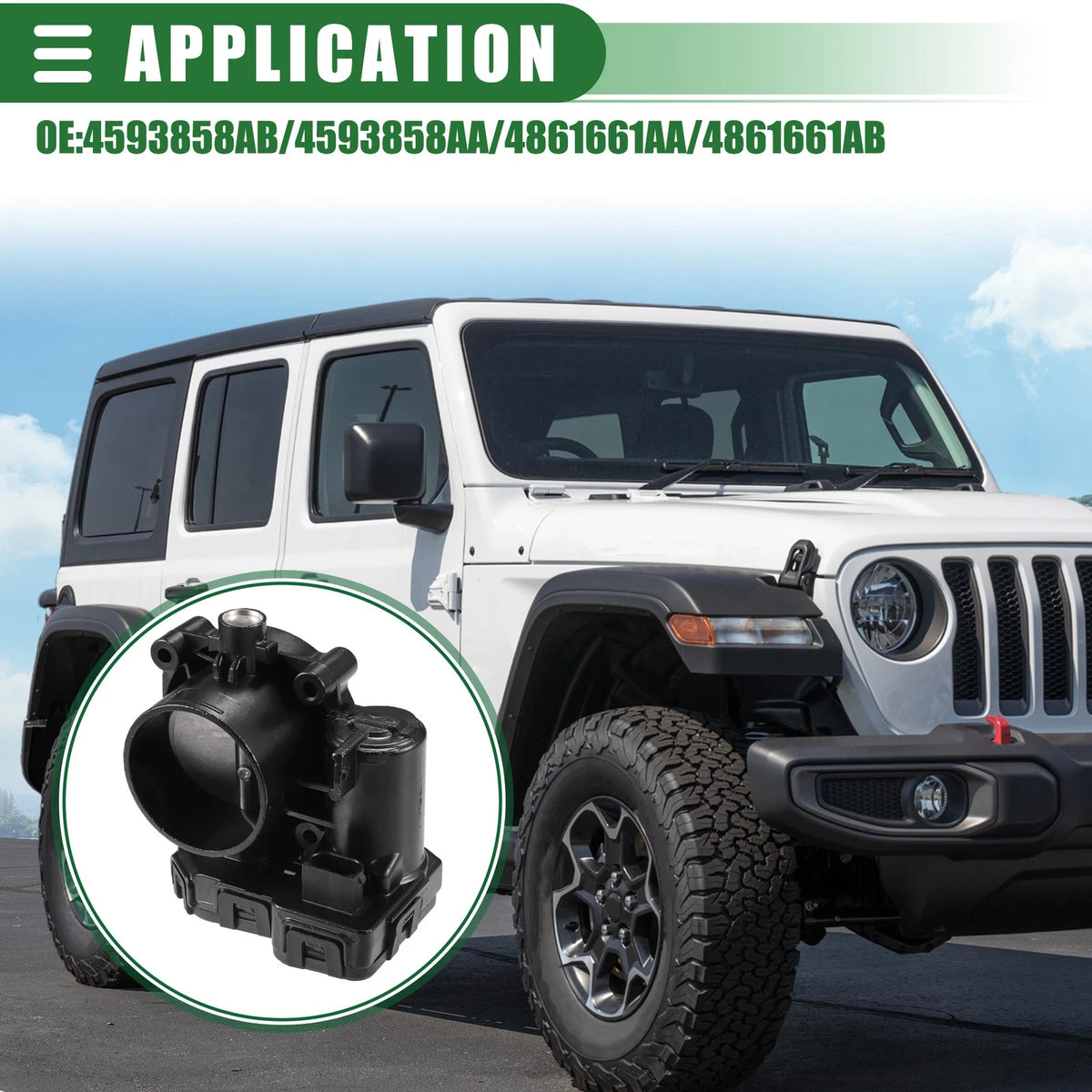 Electronic Throttle Body Assembly for Jeep Wrangler (No. 4593858AB/4593858AA)