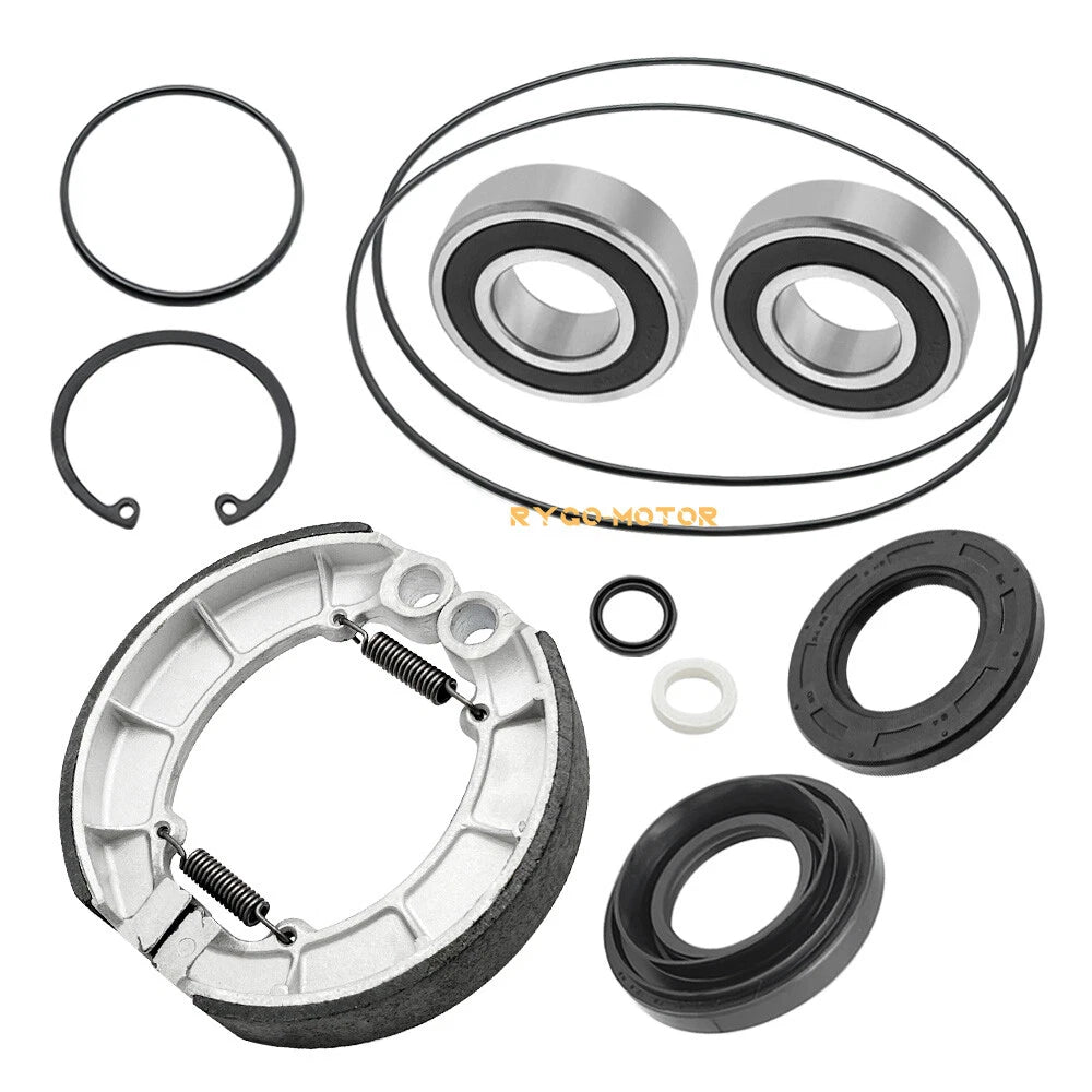Rear Brake Drum Bearing Seals w/Shoes Kit for Honda Foreman 500 TRX500 (2005–2013)