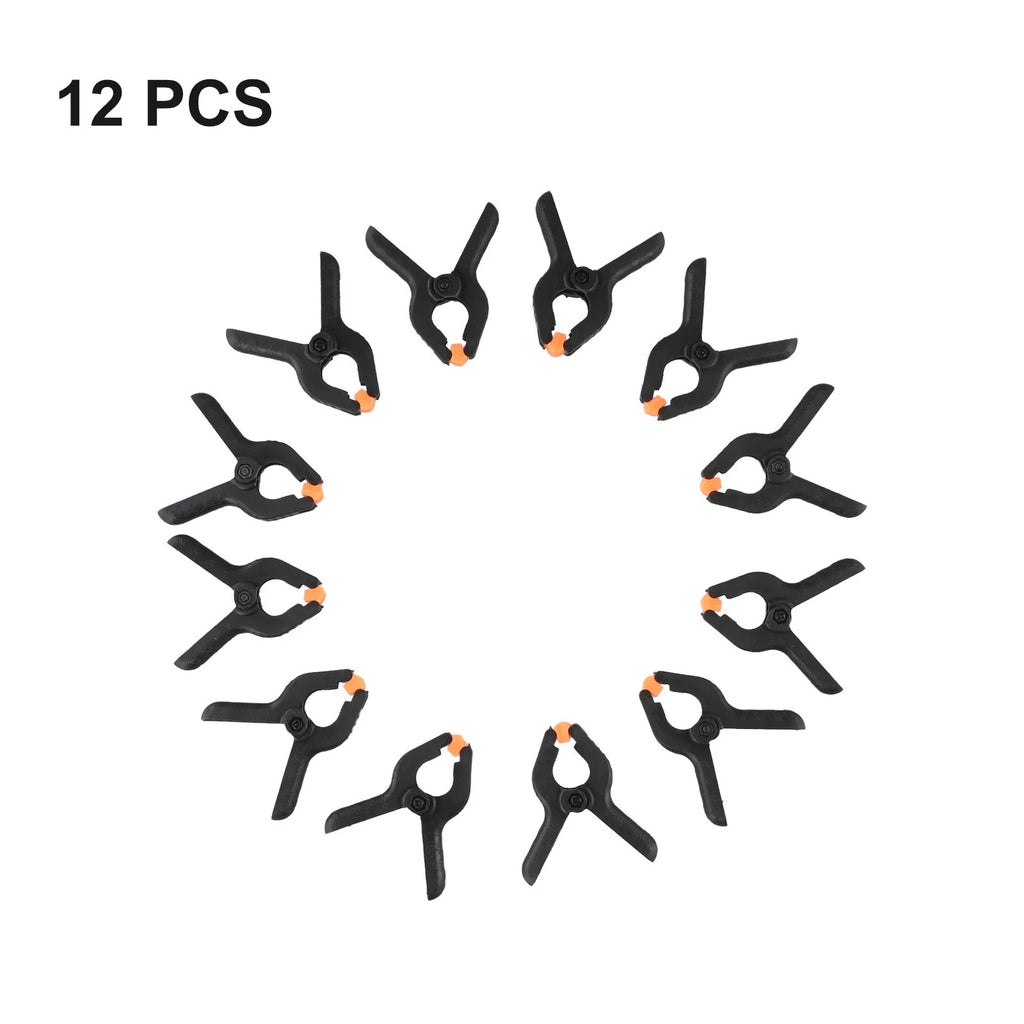 12pcs 2 Inch Mixed Color Spring Clips for Woodworking Tools