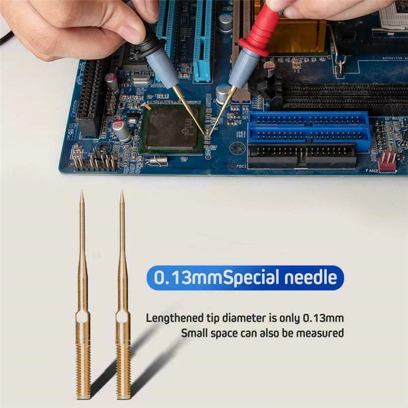 8PCS Digital Multimeter Probe Test Lead Kit with Clip Needle Tip