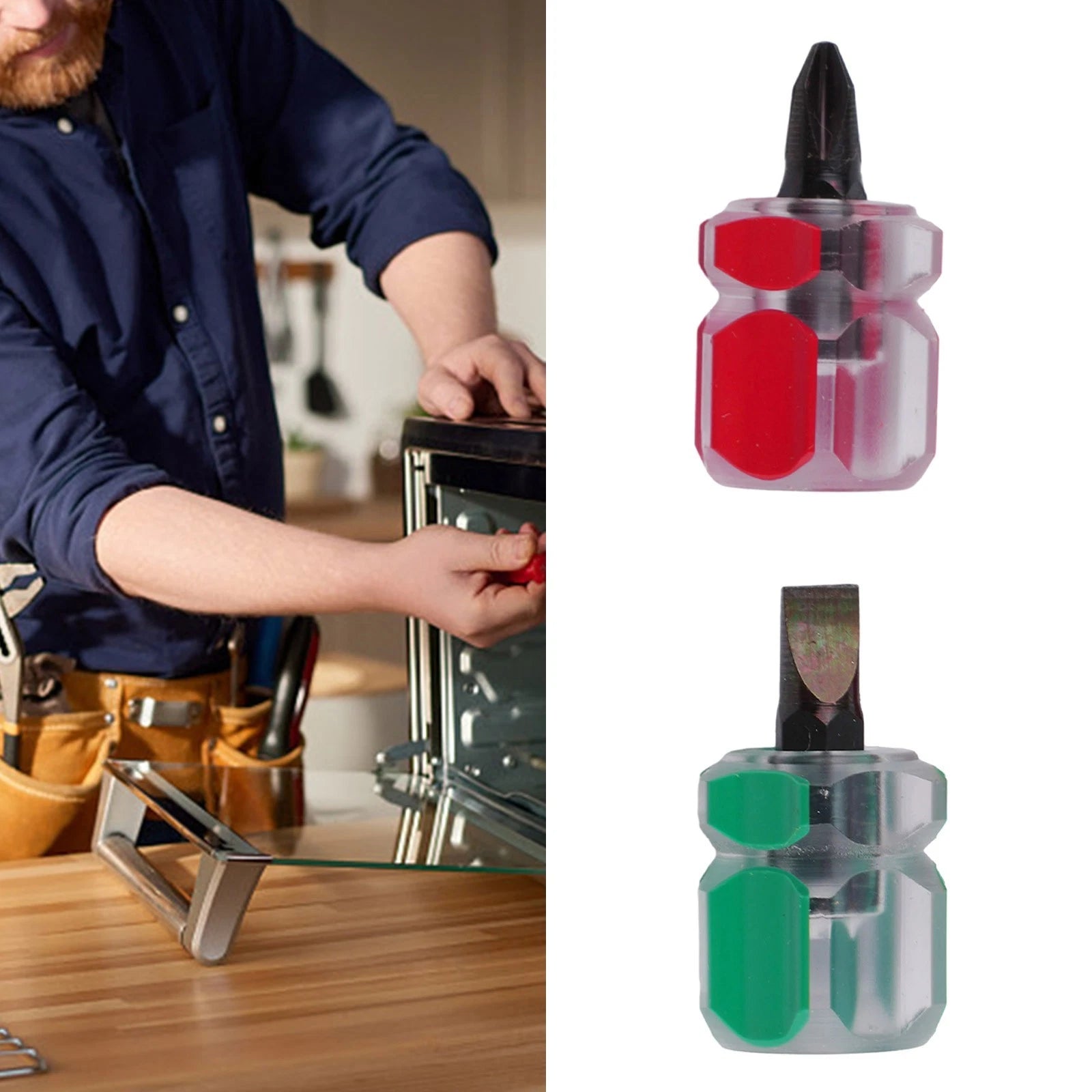 2pcs Flat Head Cross-Head Screwdriver for Universal Use