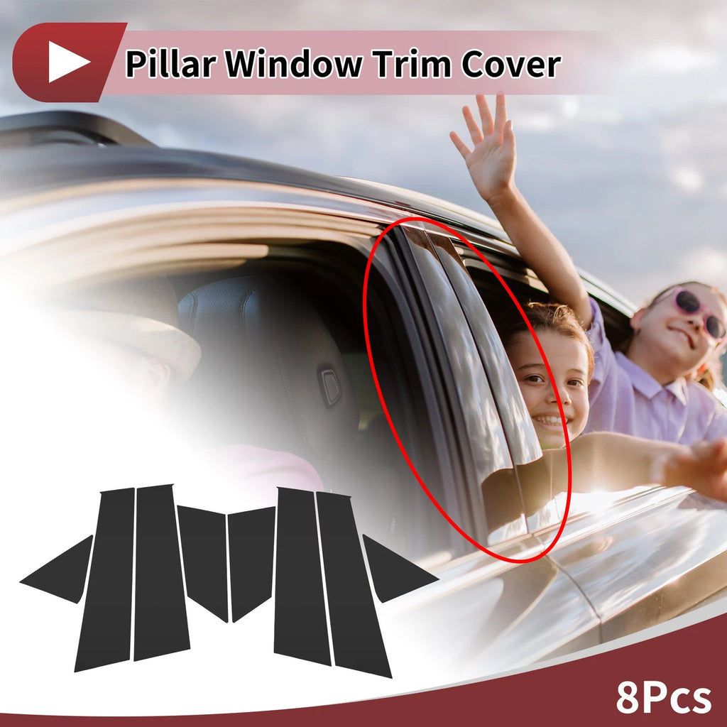 Door Pillar Window Trim for Ford Active (2021) Black