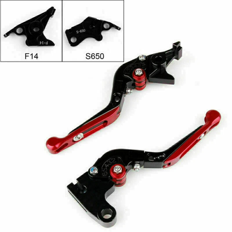 Adjustable Folding Brake Clutch Levers for Suzuki SV650 (2003–2019) Red T9