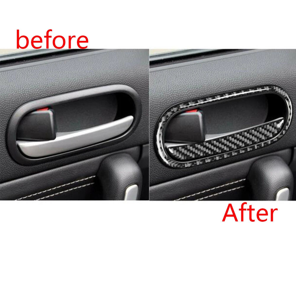 Carbon Fiber Interior Door Handle Cover Trim for Mazda MX-5 (2009–2015)