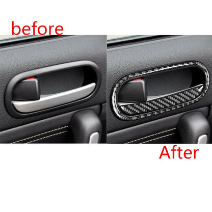 Carbon Fiber Interior Door Handle Cover Trim for Mazda MX-5 (2009–2015)
