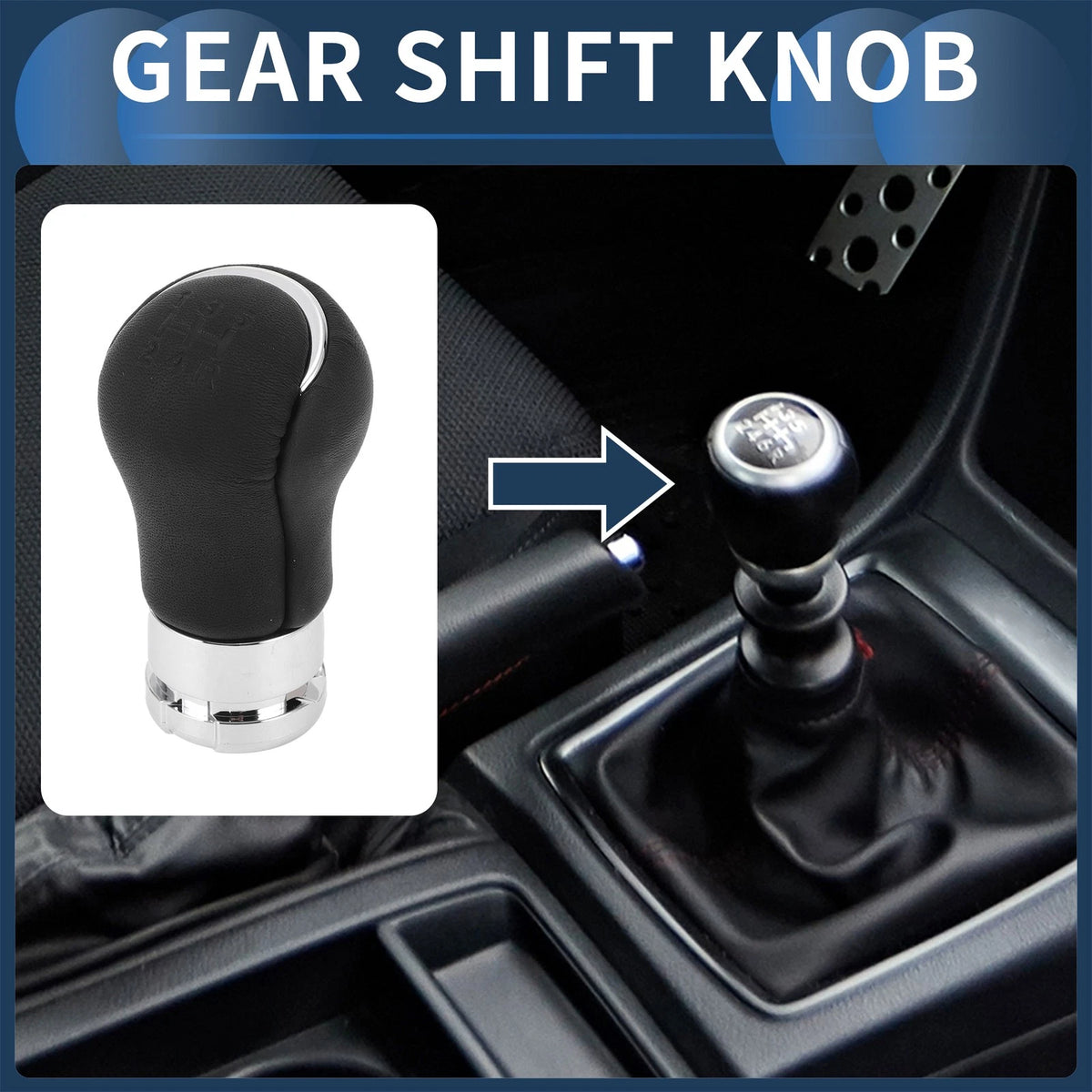 5 Speed Gear Shift Knob Replacement for Toyota Hilux Revo (2015–2020)