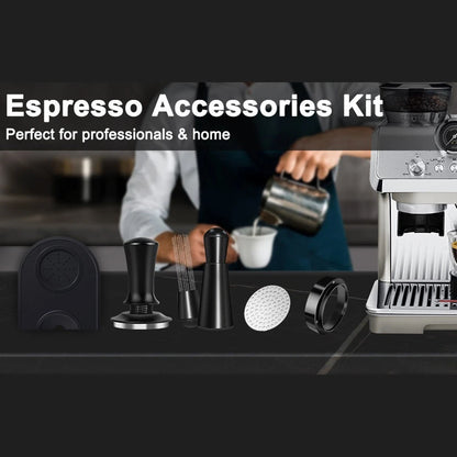 Coffee Tamper Kit with Adjustable Depth for Espresso Machine