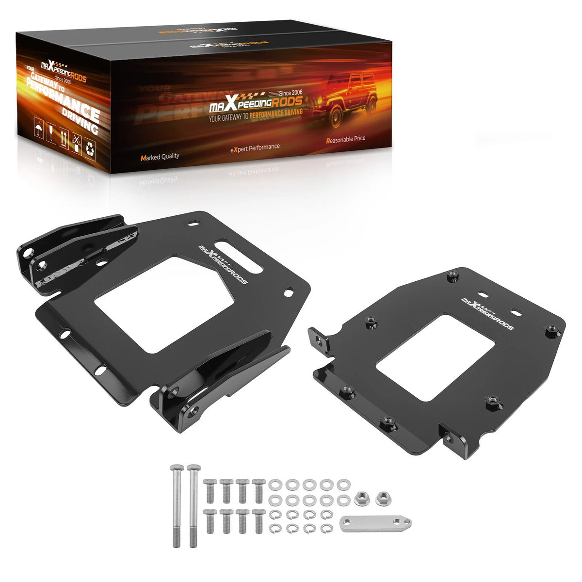 Front Plow Mount for Polaris General 1000 (2016–2018) Steel Black Powder Coated