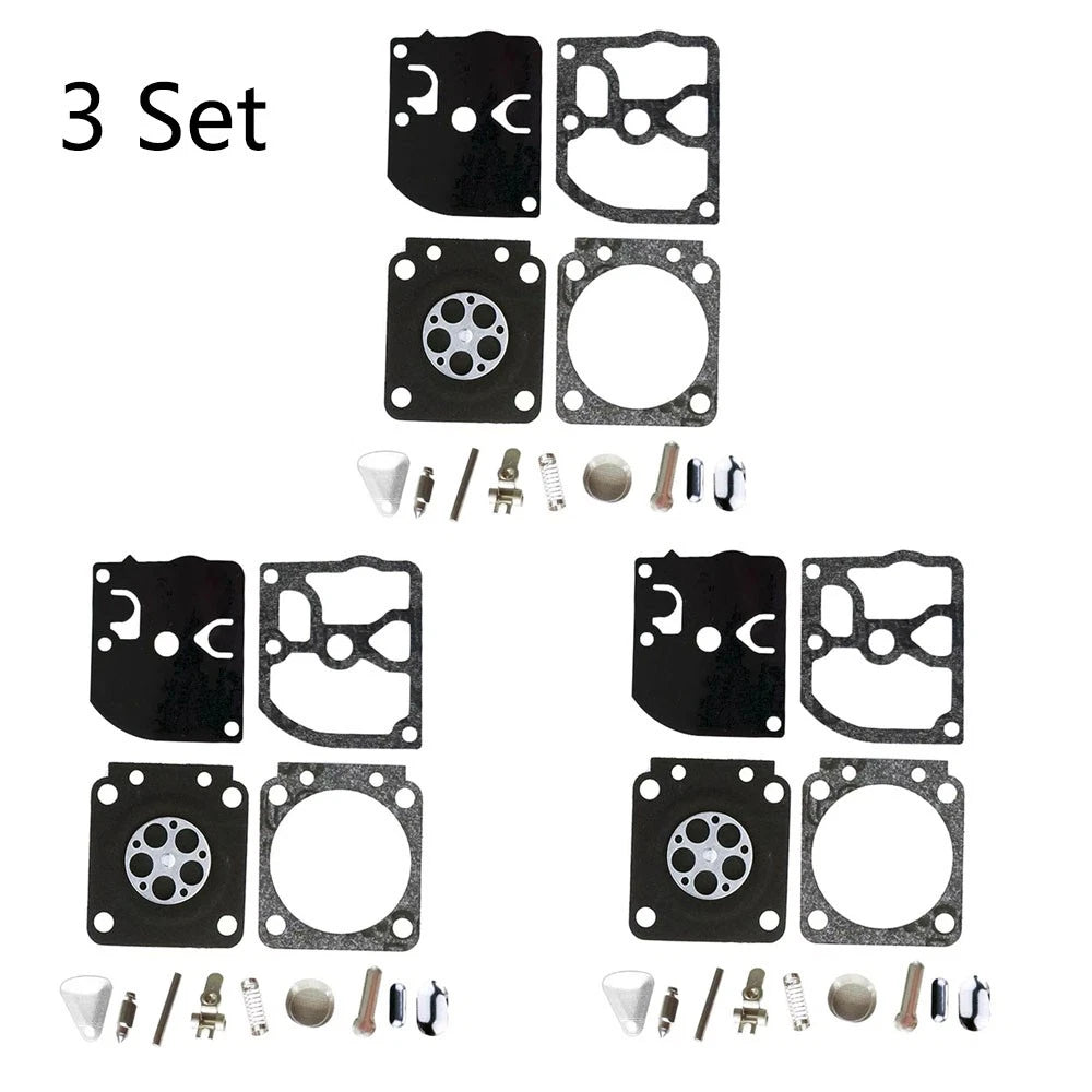 Set of 3 Carburetor Gasket Kit for Zama RB-40, FS106, FS108, FS120, FS200, FS450