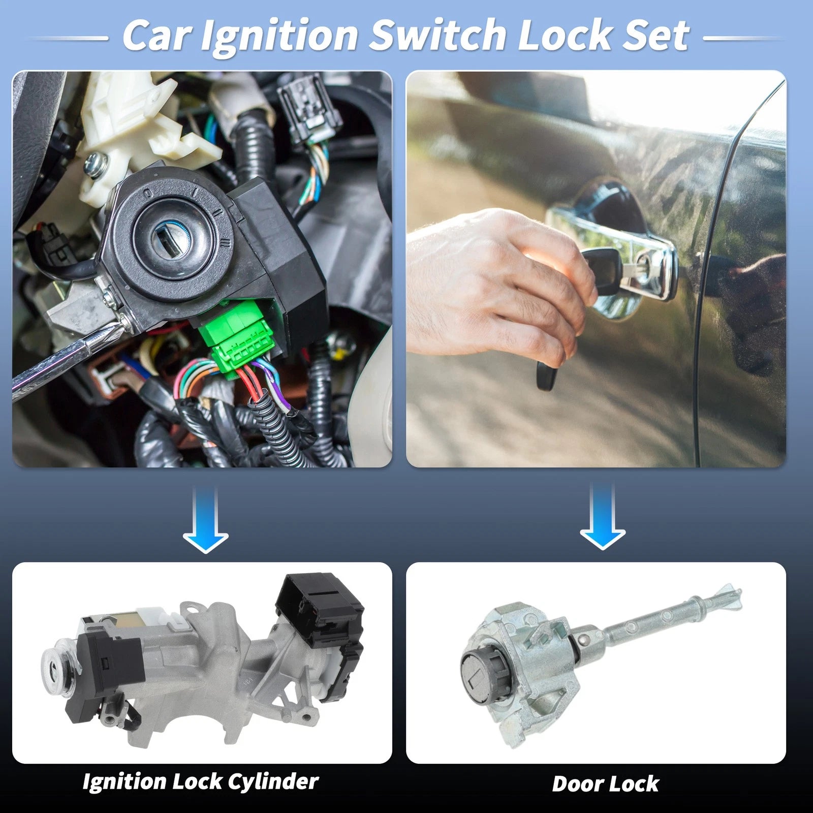 Ignition Lock Cylinder for Honda Civic 2012–2015 Replacement Set