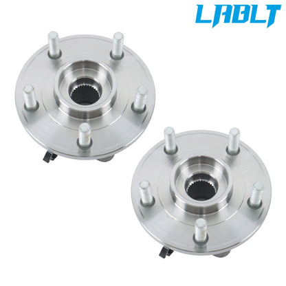 Pair Front Wheel Bearing Hub Assembly 5 Lugs w/ABS for Jeep Wrangler (2007–2010)