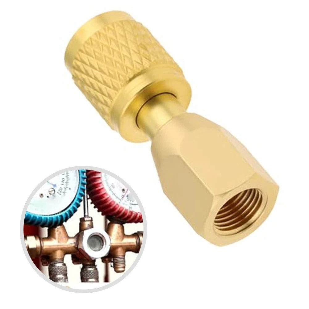 HVAC Quick Connector 1/8 NPT x 1/4 for Refrigeration Pressure Gauges