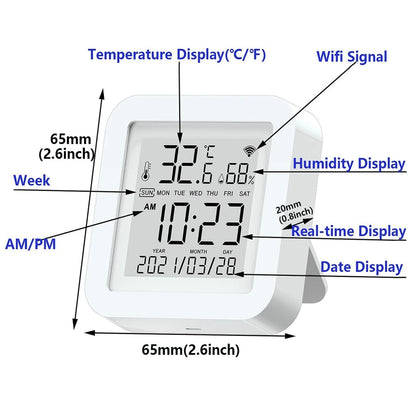 Smart Thermometer Hygrometer Wi-Fi Sensor for Alexa/Google (2018–2023)