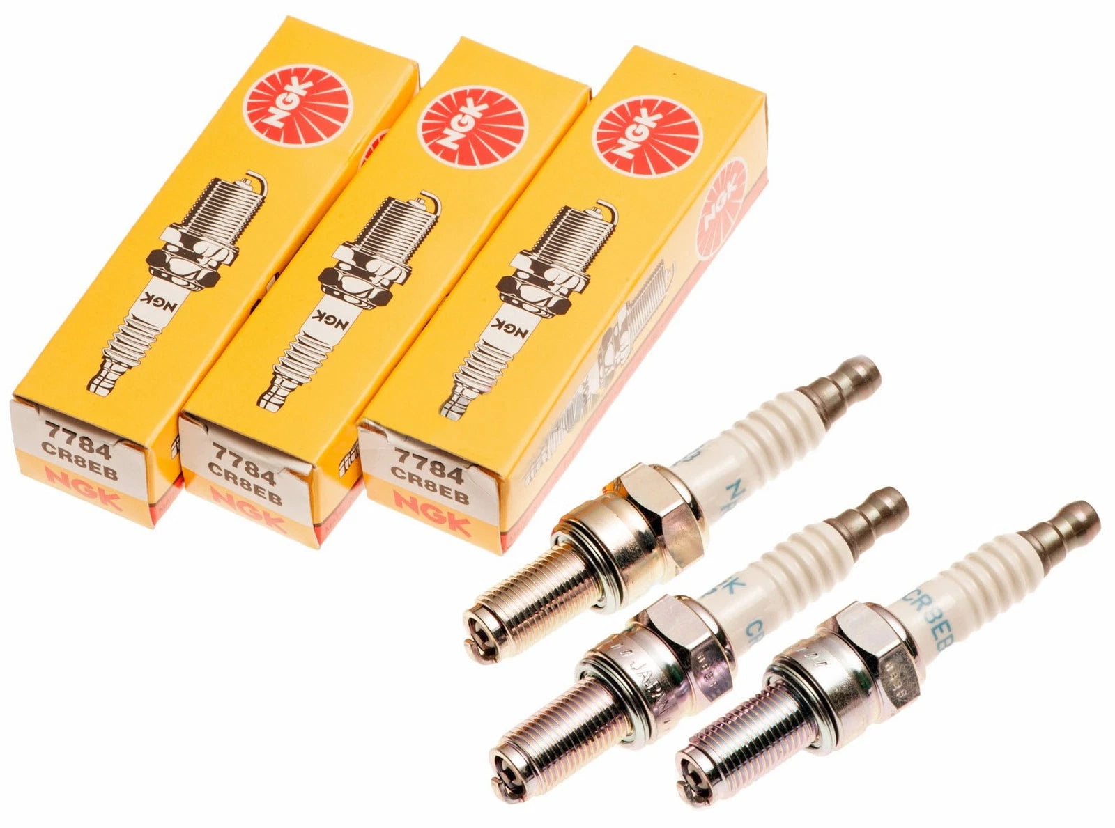 NGK Spark Plug Set of 2 for Sea Doo Spark 900 (All Models) 7784 CR8EB 415129403