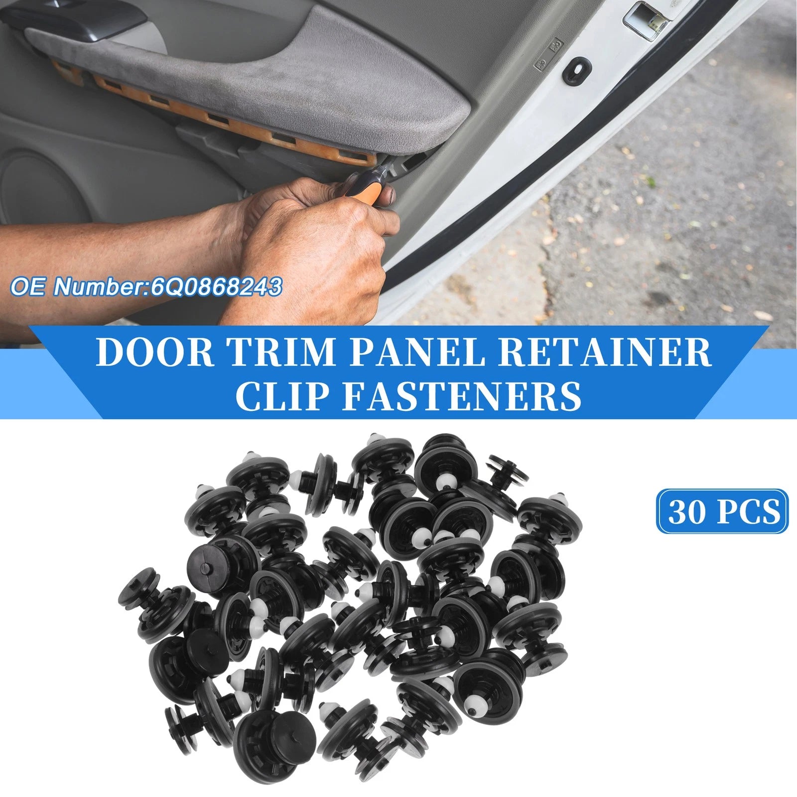 30 Pcs Door Panel Trim Retainer Clip Replacement for Audi TT Quattro (2008–2015)