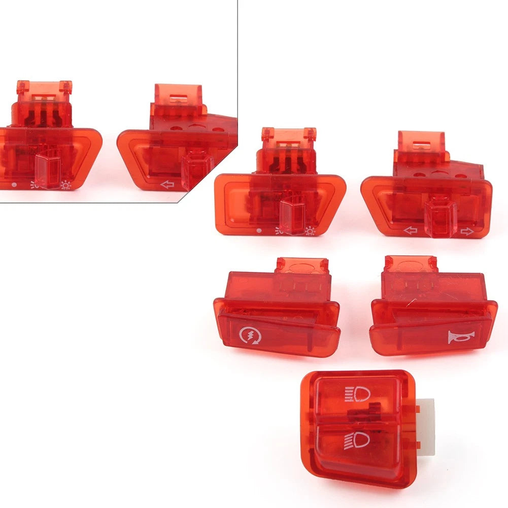 Set of 5 Turn Signal Headlight Ignition Horn Switch Caps for GY6 50 125 150cc