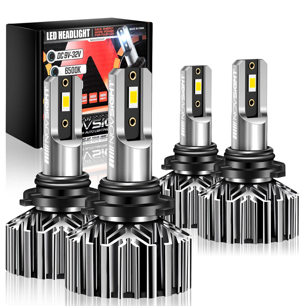 4X 9005 HB3 + 9006 HB4 LED Headlight Kit for