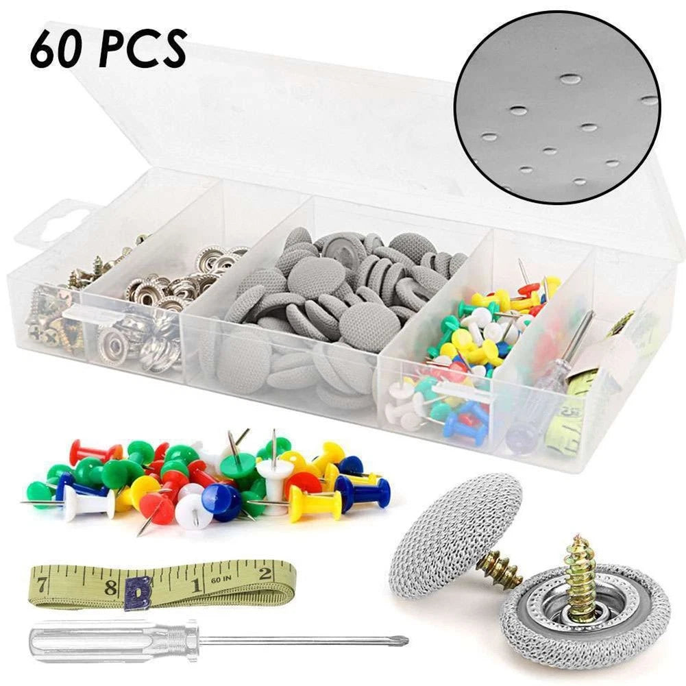 Headliner Repair Kit for Universal Vehicles (60 Rivets)