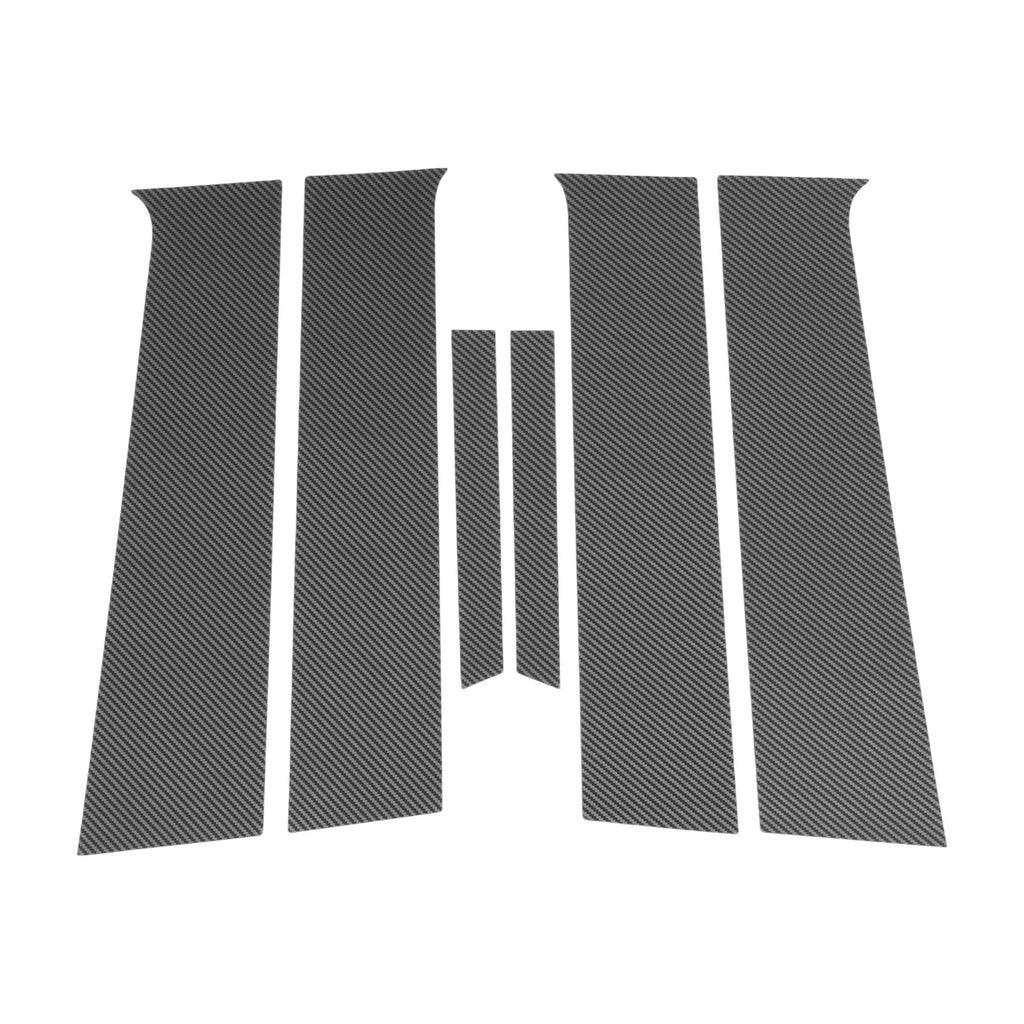 Pillar Window Trim Kit for Chevy Aveo (2012–2023) Carbon Fiber Pattern Black