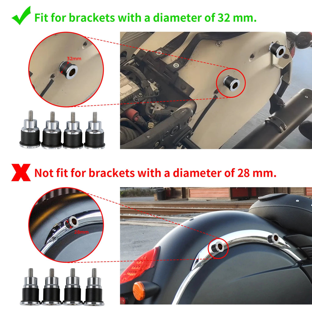 Backrest Quick Release Spool Mounting Kit for Indian Chieftain (2014–2023)