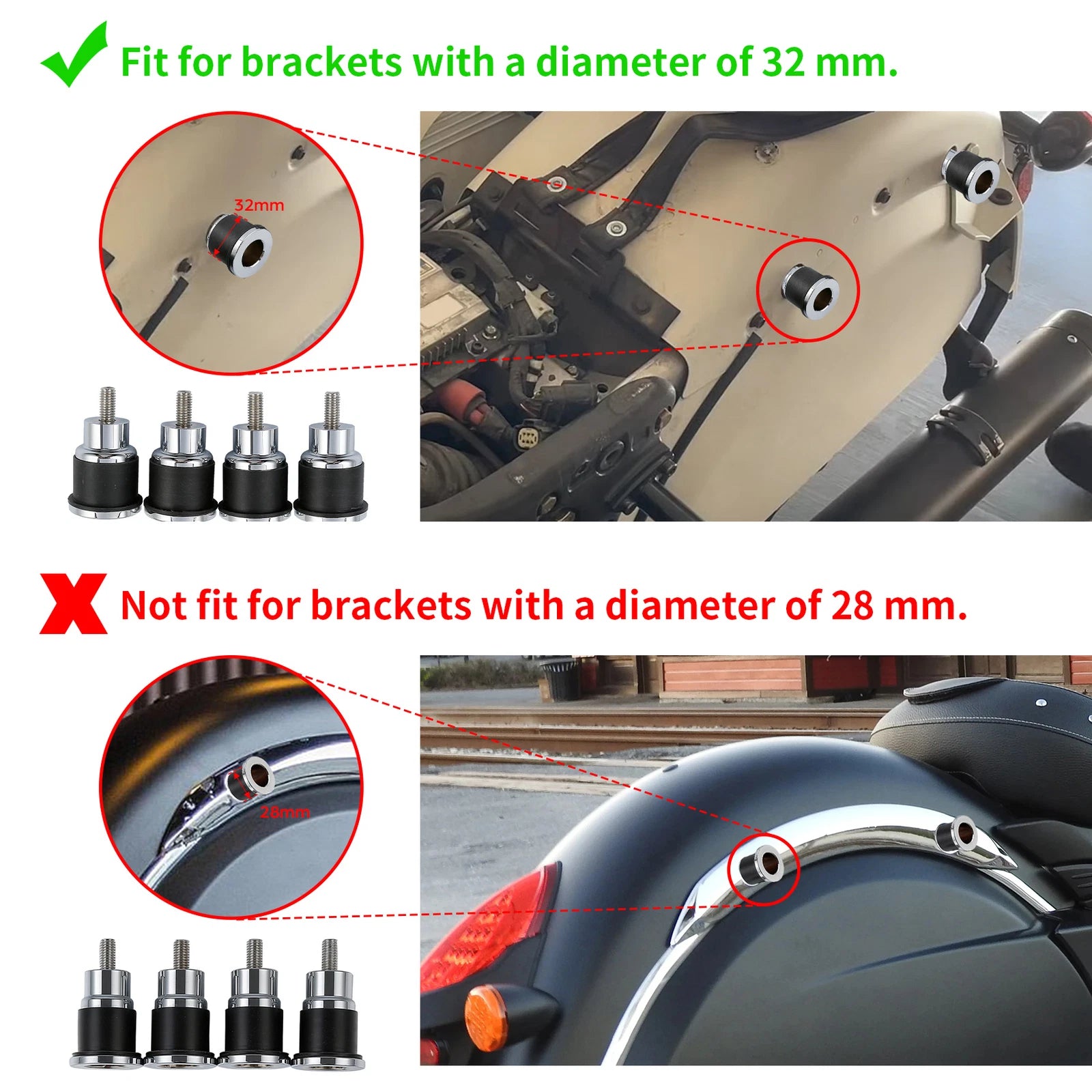 Backrest Quick Release Spool Mounting Kit for Indian Chieftain (2014–2023)