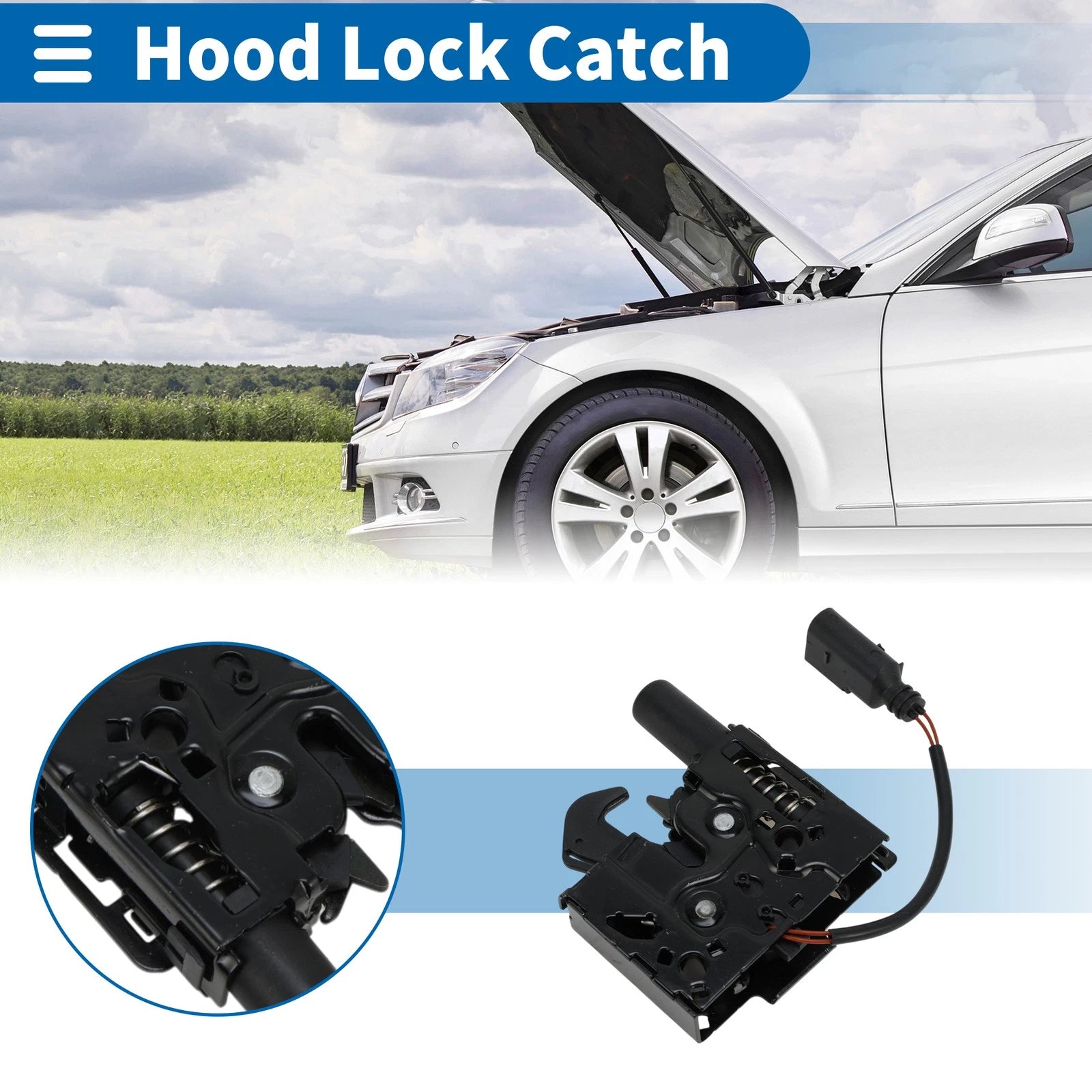Hood Latch Assembly for Audi A4 Quattro (2017–2024)
