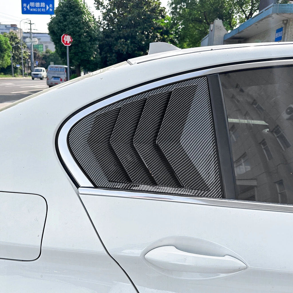 Carbon Look Rear Window Quarter Duct Louver Vent Cover for BMW 5 Series F10 (2011–2017)